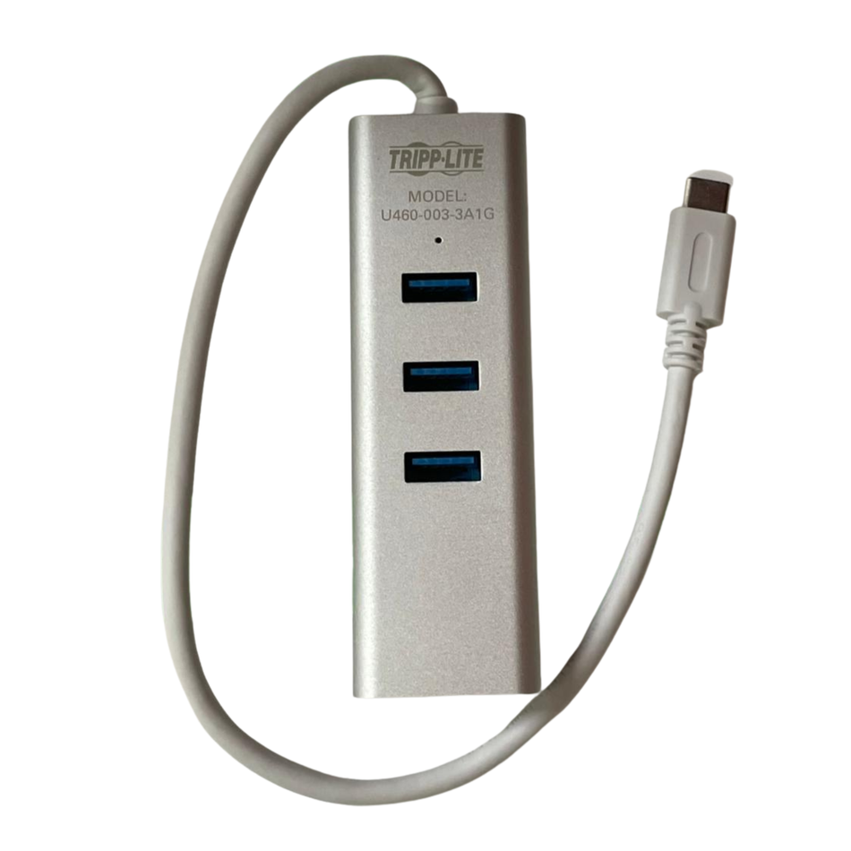 Tripp Lite U460-003-3A1G Gigabit Ethernet Adapter with 3-Port Hub