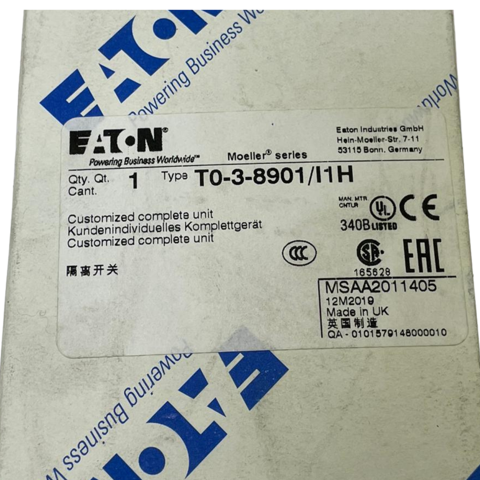 Eaton T0-3-8901/I1H Customized Isolator Switch Assembly