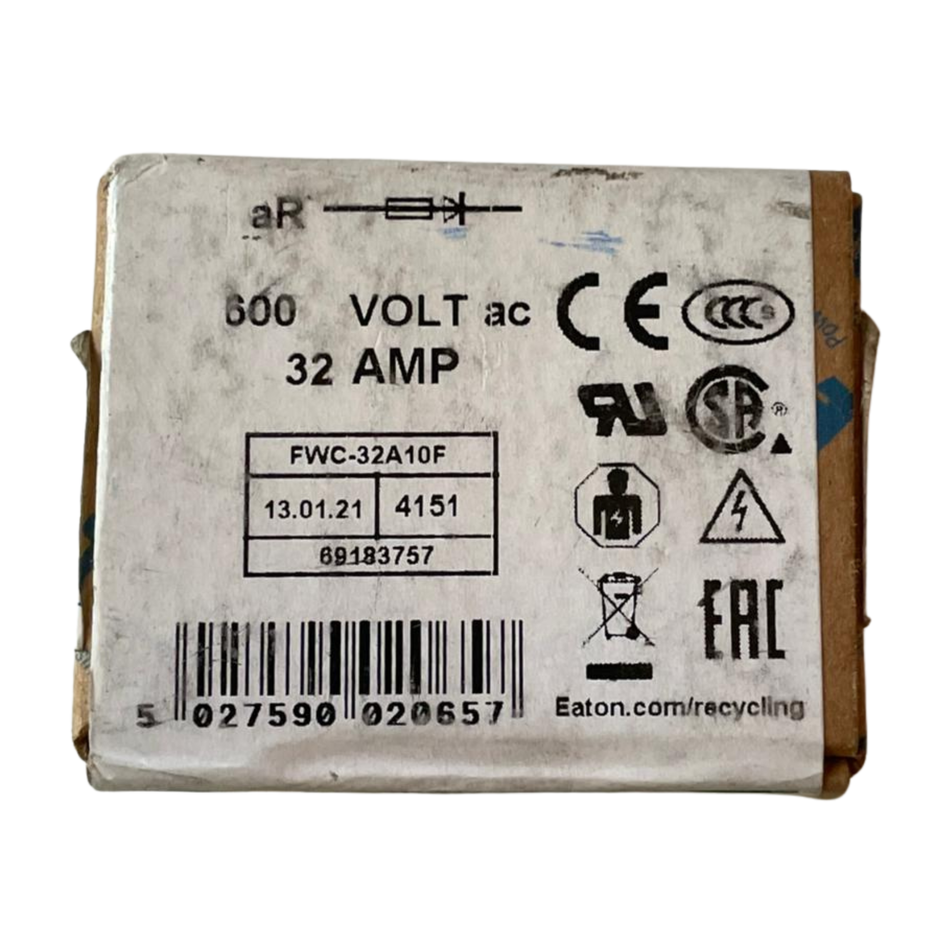 Eaton Bussmann FWC-32A10F High-Speed Semiconductor Fuse 32A 600V
