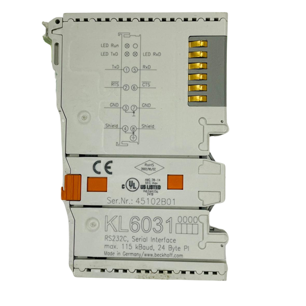 Beckhoff KL6031 RS232C Serial Interface Bus Terminal