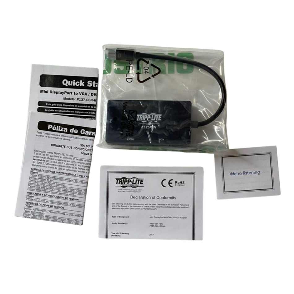 TRIPP LITE P137-06N-HDV Mini DisplayPort Multi-Display Video Converter