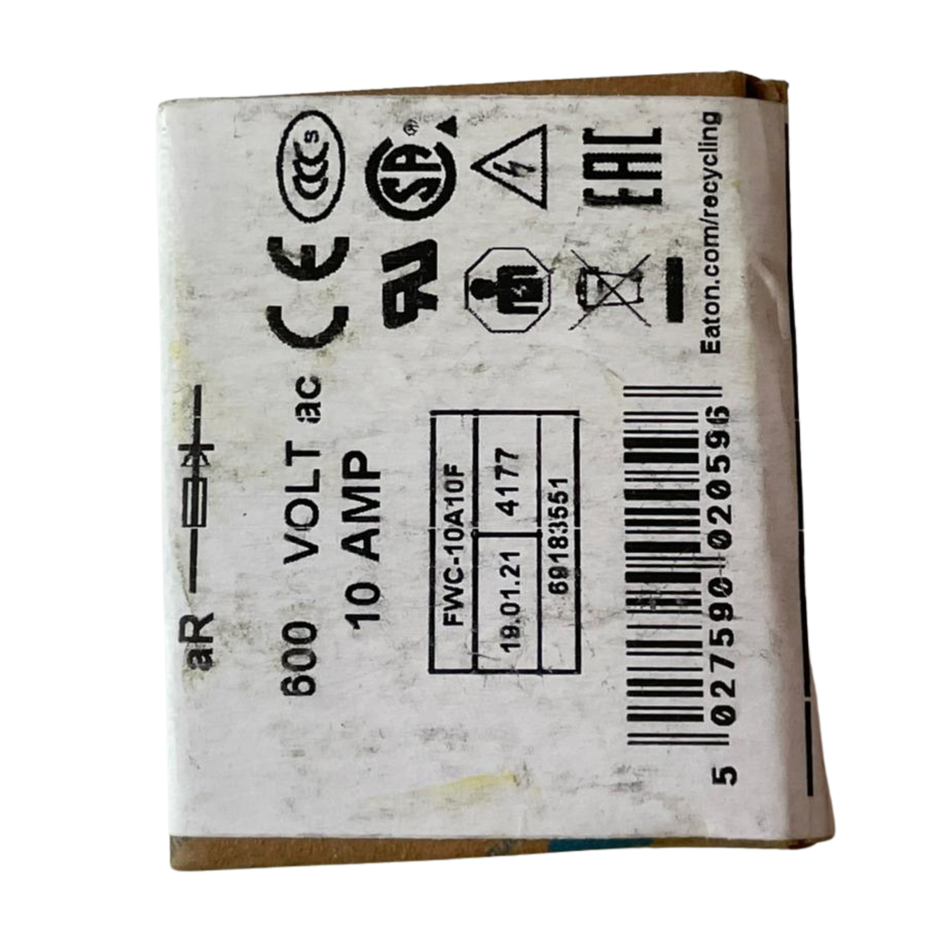Eaton Bussmann FWC-10A10F High-Speed Semiconductor Fuse 10A 600V