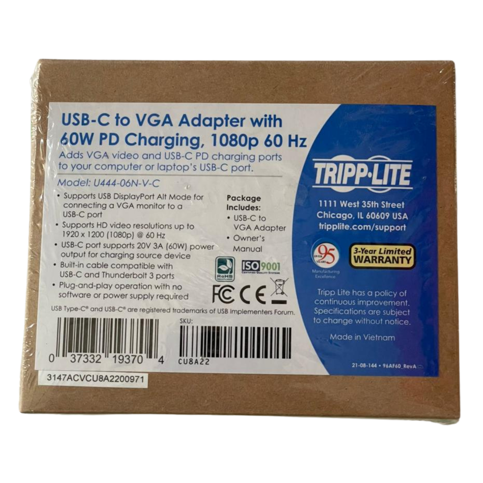 Tripp Lite U444-06N-V-C USB-C to VGA Adapter