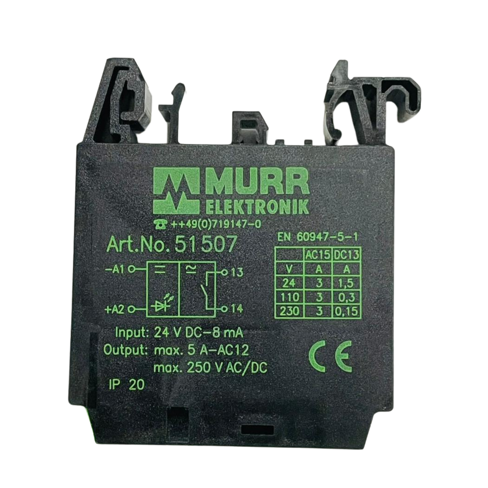 Murr Elektronik 51507 Interface Relay Module 24VDC 8mA