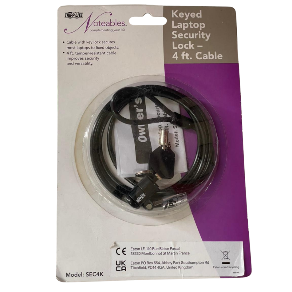 Tripp Lite SEC4K Keyed Laptop Security Lock with 4 ft Cable