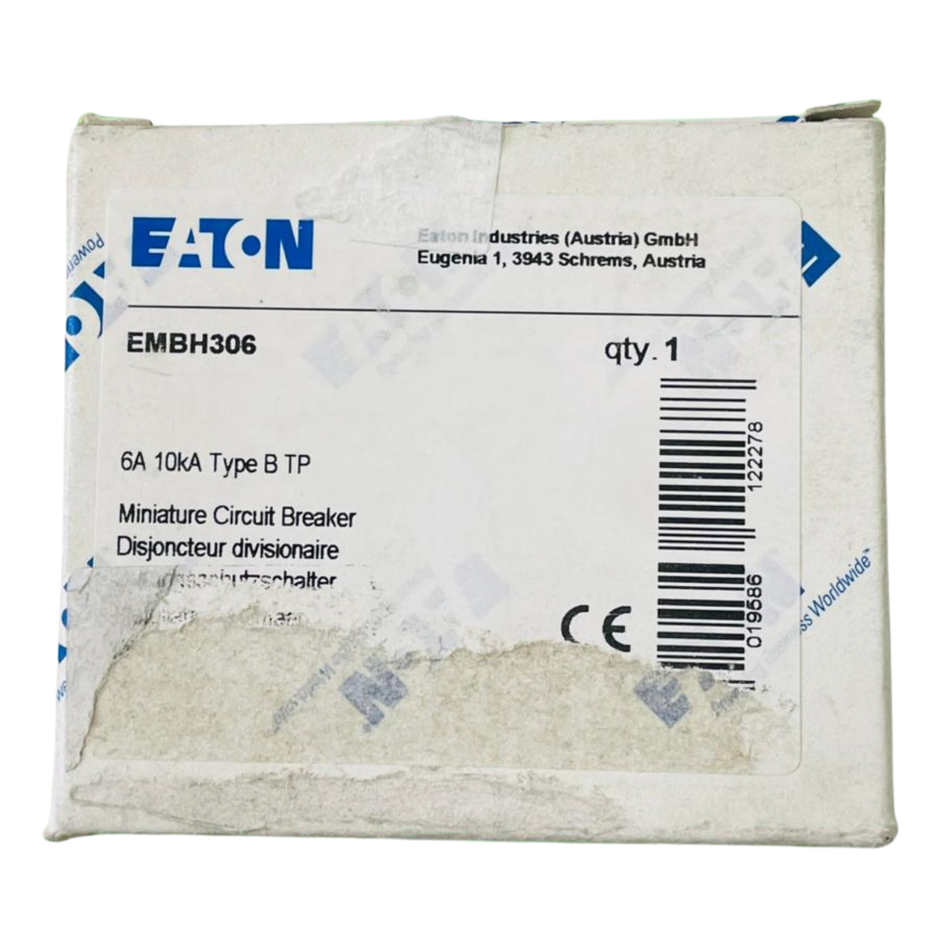 EATON EMBH306 Miniature Circuit Breaker 6A 3 Pole