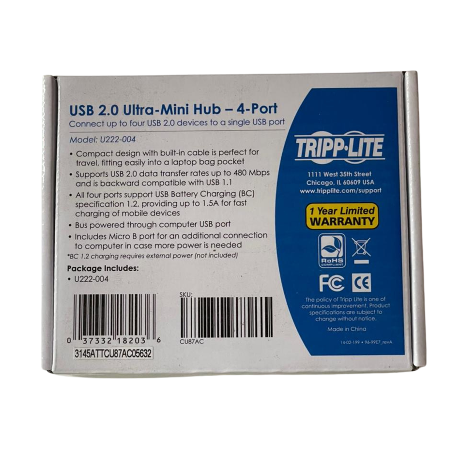 Tripp Lite U222-004 USB 2.0 Ultra-Mini 4-Port Hub