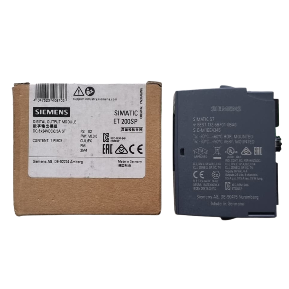 Siemens SIMATIC ET 200SP Digital Output Module 6ES7132-6BF01-0BA0 24VDC 0.5A