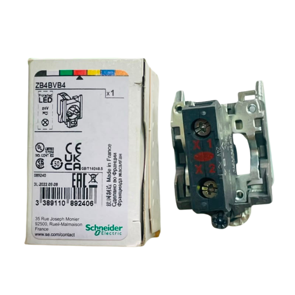 Schneider Electric Harmony ZB4BVB4 Red Light Block Assembly 24V AC/DC
