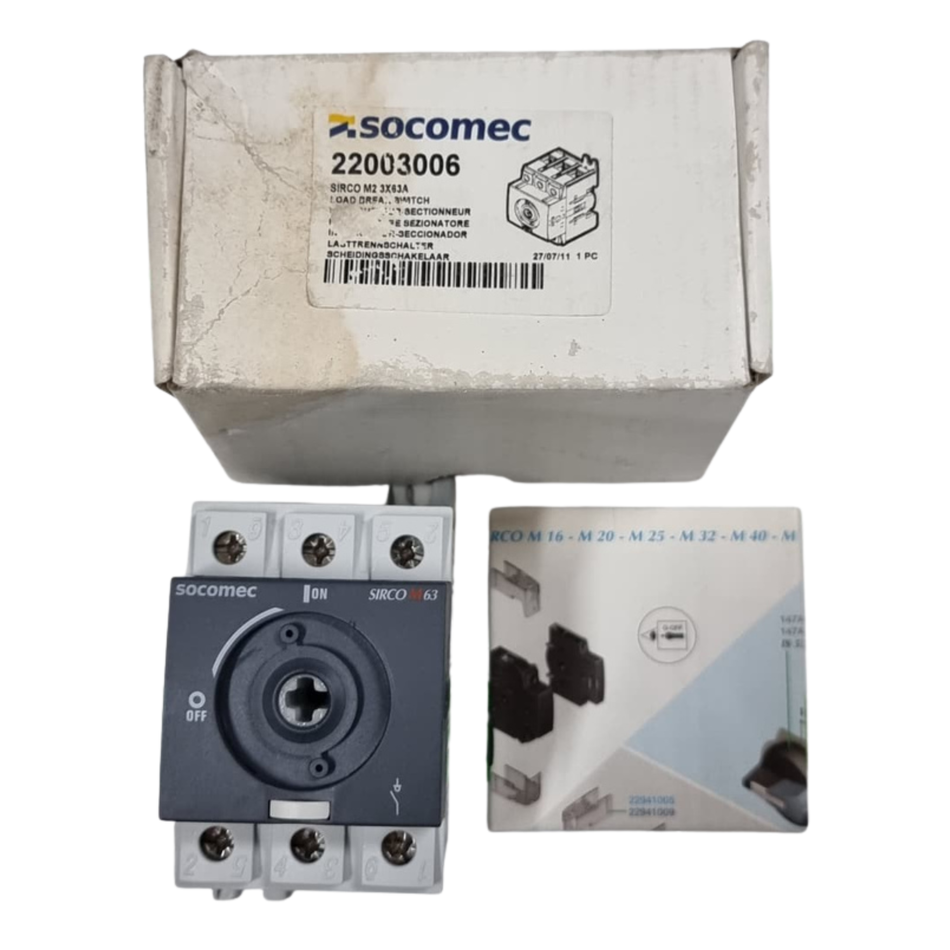 Socomec SIRCO 22003006 Load Break Switch 3P 63A 415V