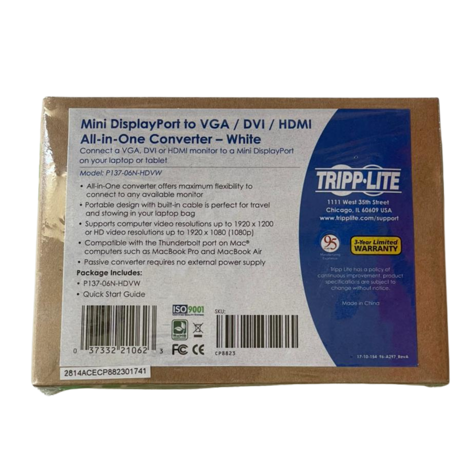 Tripp Lite P137-06N-HDVW Mini DisplayPort to HDMI/DVI/VGA Converter