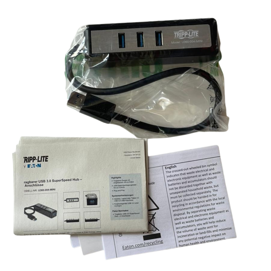 Tripp Lite U360-004-MINI Portable USB 3.0 SuperSpeed 4-Port Hub