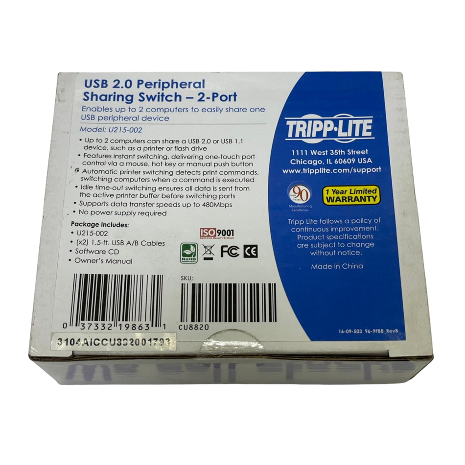Tripp Lite U215-002 USB 2.0 Peripheral Sharing Switch 2-Port