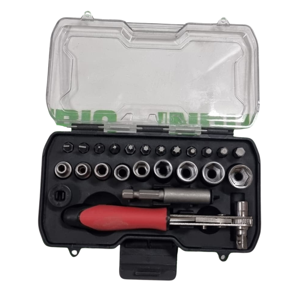 Brüder Mannesmann M29724 23-Pieces Ratchet Socket and Bit Set