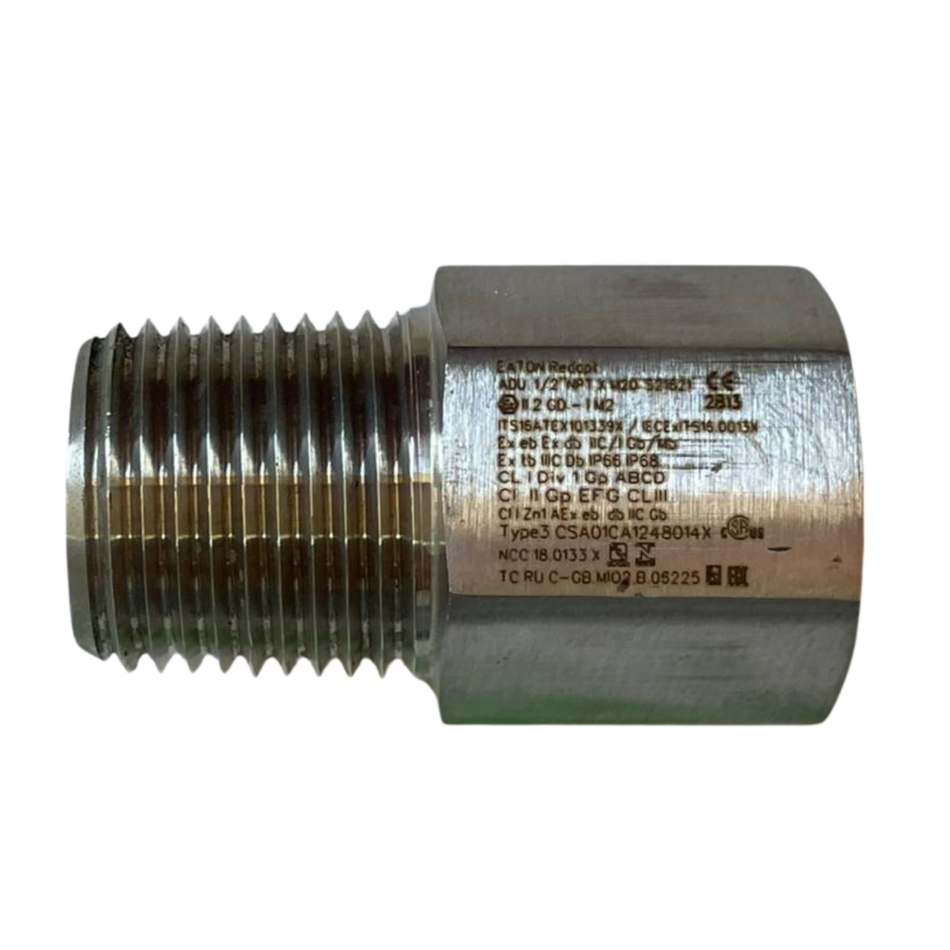 EATON ADU302904 1/2" NPT to M20 316 Stainless Steel Adapter