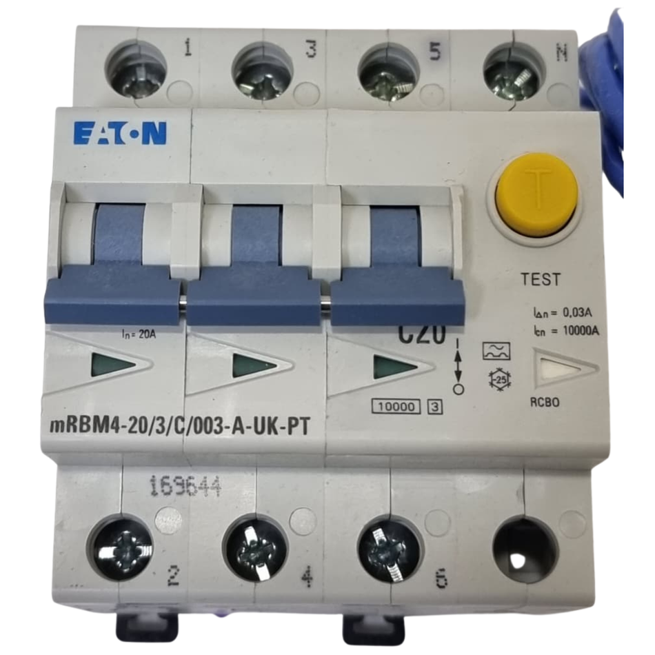 EATON mRBM4-20/3/C/003-A-UK-PT Circuit Breaker 20A 169644