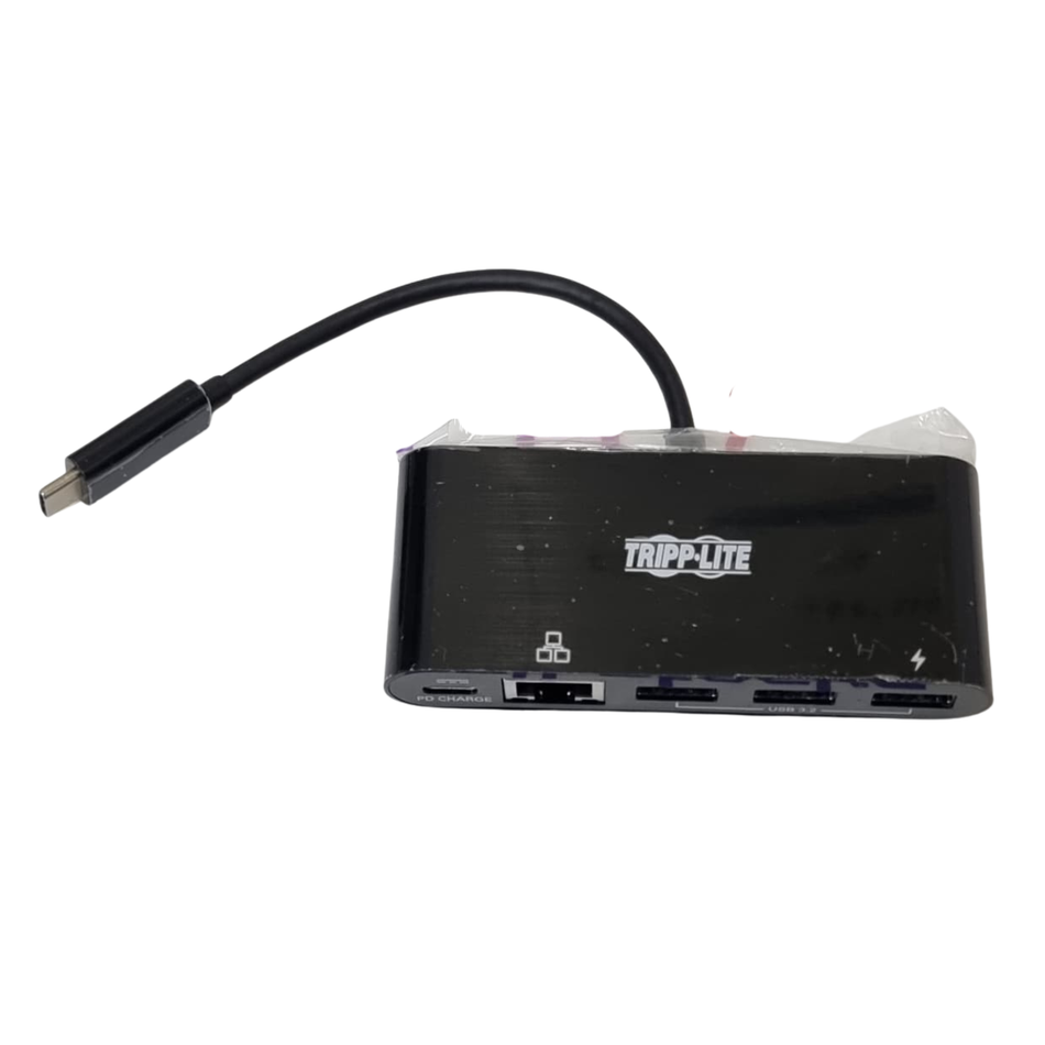 Tripp Lite U460-003-3AGB-C USB-C Hub with Gigabit Ethernet & PD Charging