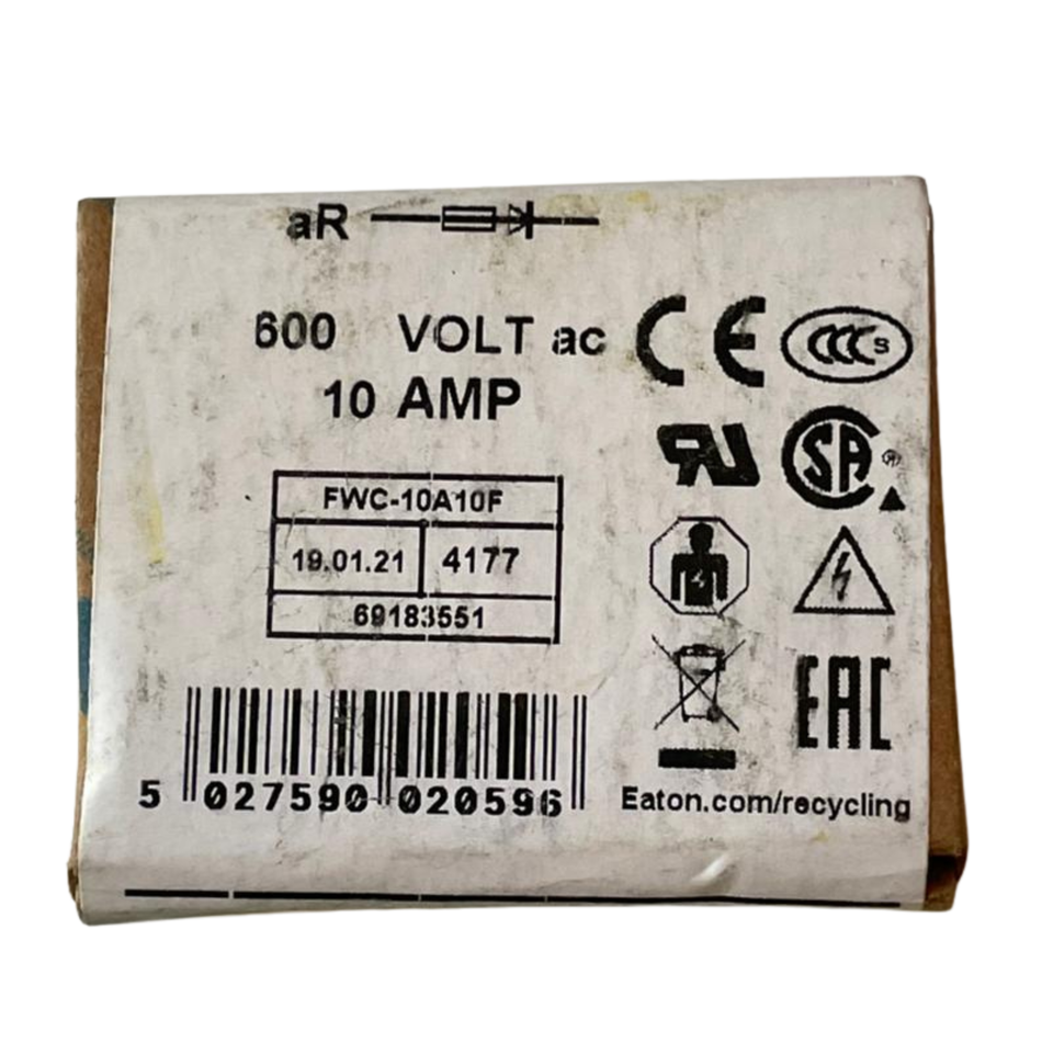 Eaton Bussmann FWC-10A10F High-Speed Semiconductor Fuse 10A 600V