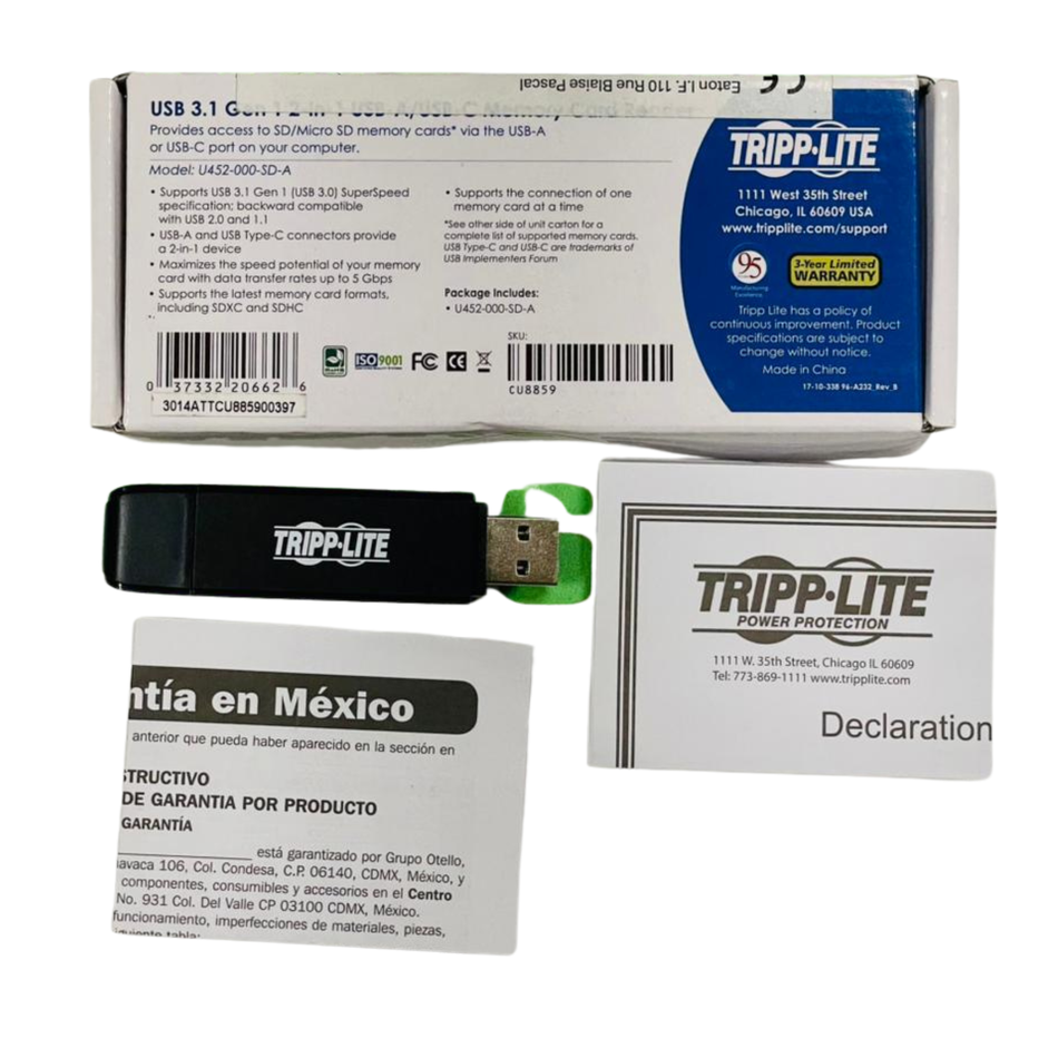 Tripp Lite U452-000-SD-A USB 3.1 Card Reader