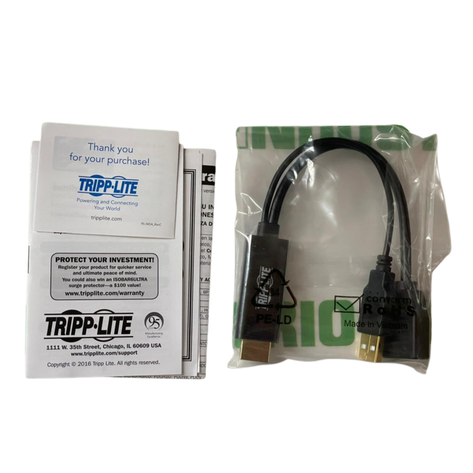 Tripp Lite P130-06N-DP-V2 HDMI to DisplayPort 1.2a Active Converter
