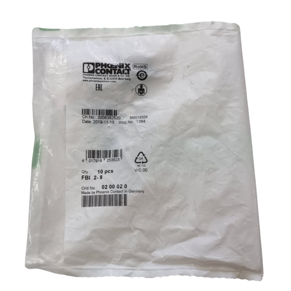 Phoenix Contact FBI 2-8 Fixed Bridge 0200020 (10 Pcs In Pack)