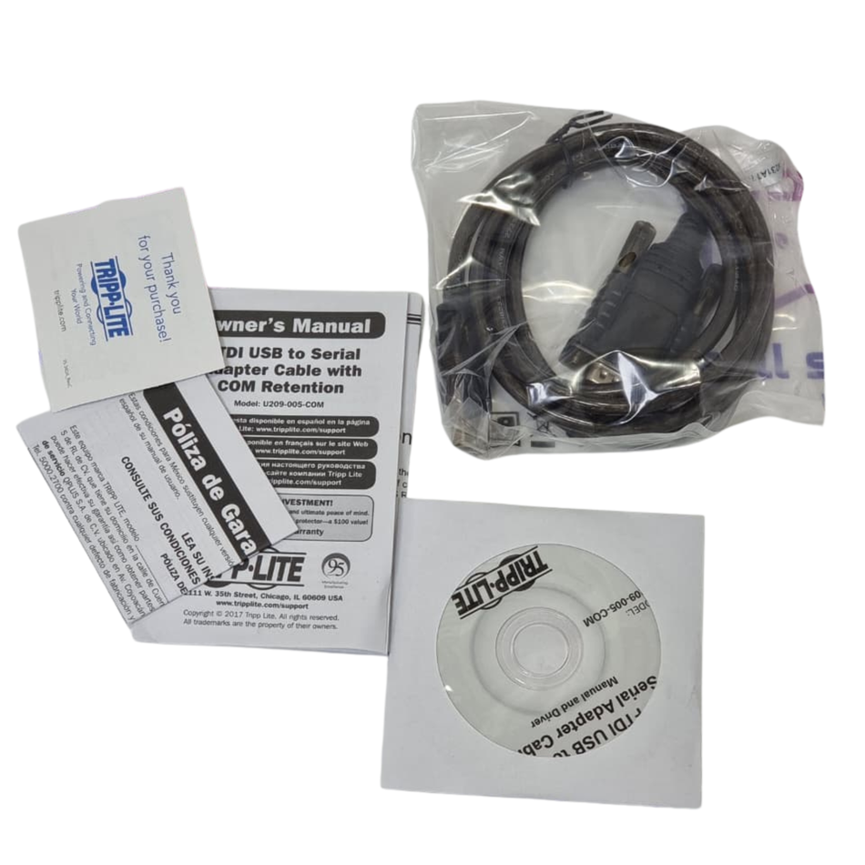 Tripp Lite U209-005-COM FTDI USB To Serial Adapter Cable (Lot Of 2 Pcs)