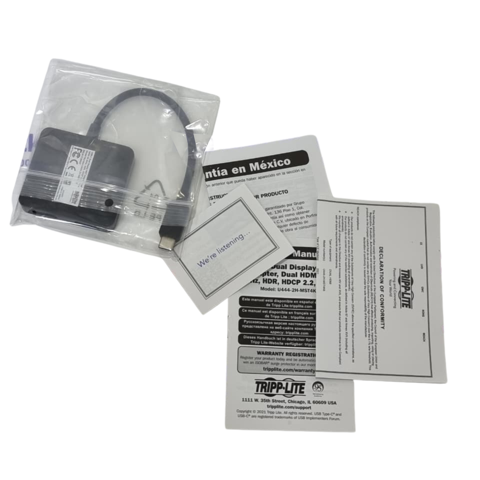 Tripp Lite U444-2H-MST4K6 USB-C To HDMI MST Adapter