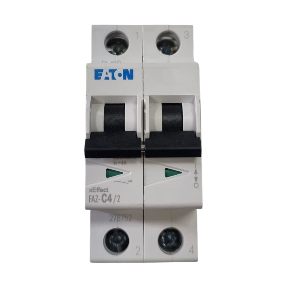EATON FAZ-C4/2 Miniature Circuit Breaker 4A 2-Pole