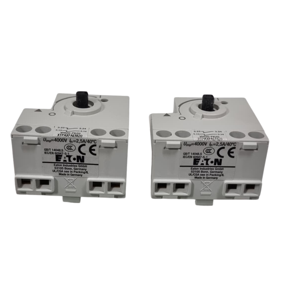 Eaton XTPAXFAEM20 Auxiliary Contact Block VHI20-PKZ0 (2 Pcs In Box)