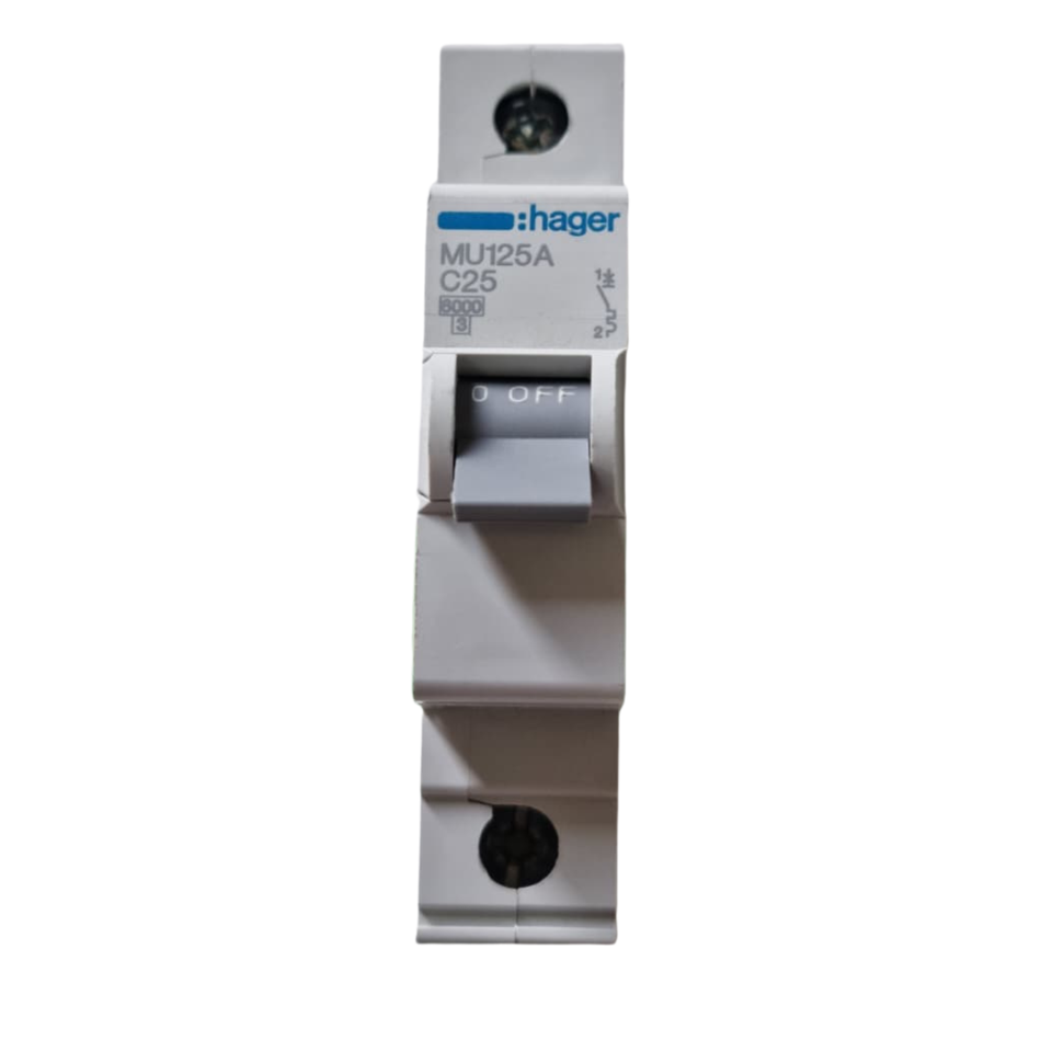 HAGER MU125A Miniature Circuit Breaker 25A 1P