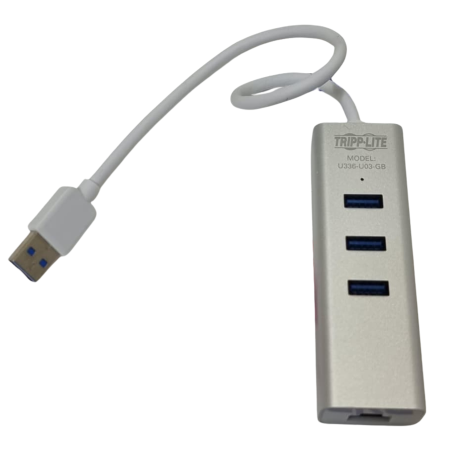 Tripp Lite U336-U03-GB USB 3.0 3-Port Hub with Gigabit Ethernet