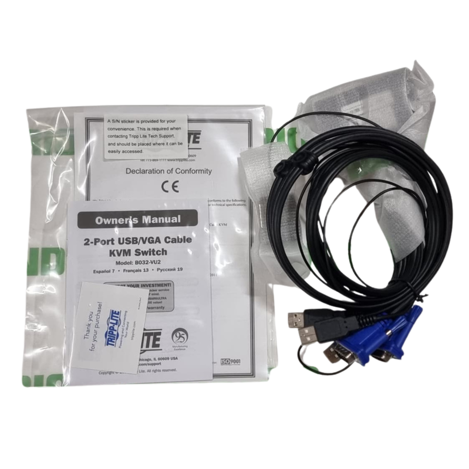 TRIPP LITE B032-VU2 2 Port VGA USB KVM Switch
