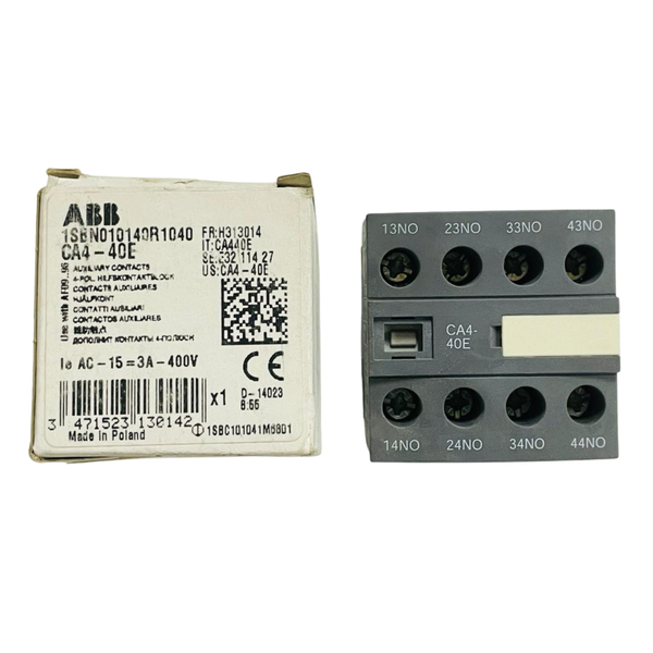 ABB CA4-40E Auxiliary Contact Block 1SBN010140R1040 3A 400V