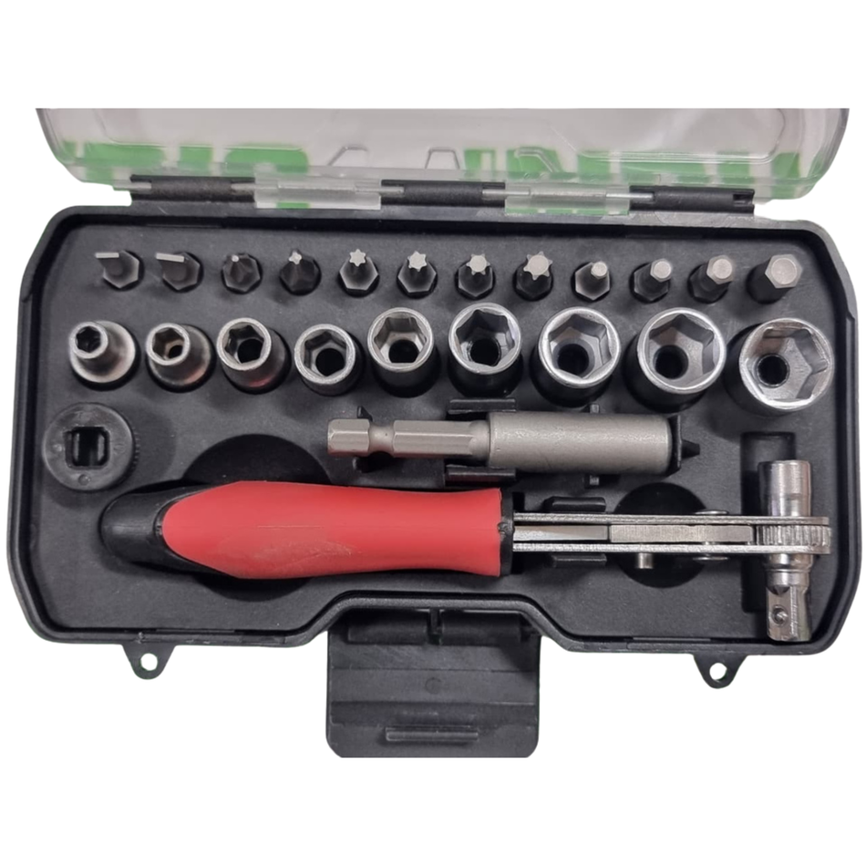Brüder Mannesmann M29724 23-Pieces Ratchet Socket and Bit Set
