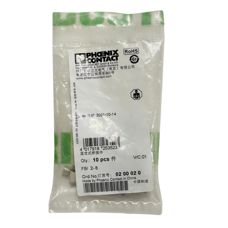 Phoenix Contact FBI 2-8 Fixed Bridge 0200020 (10 Pcs In Pack)