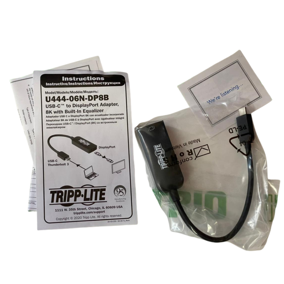 Tripp Lite U444-06N-DP8B USB-C to DisplayPort 8K Adapter