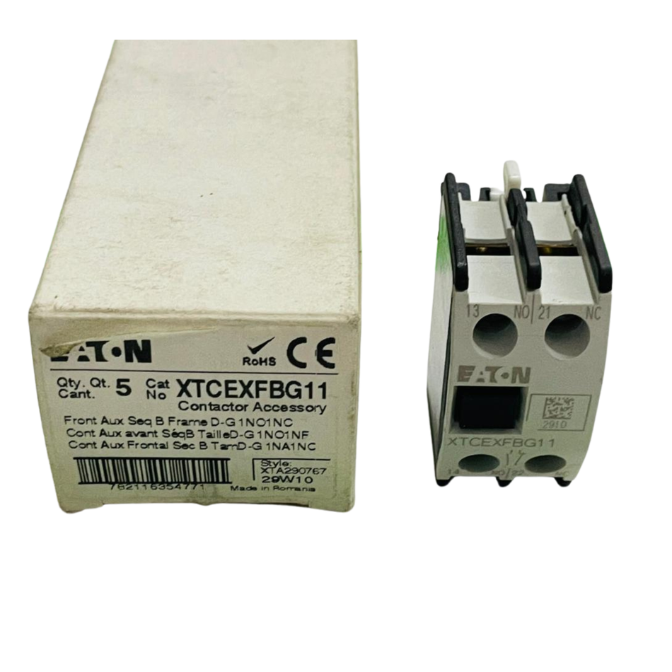 Eaton XTCEXFBG11 Front Auxiliary Contact Block 16A