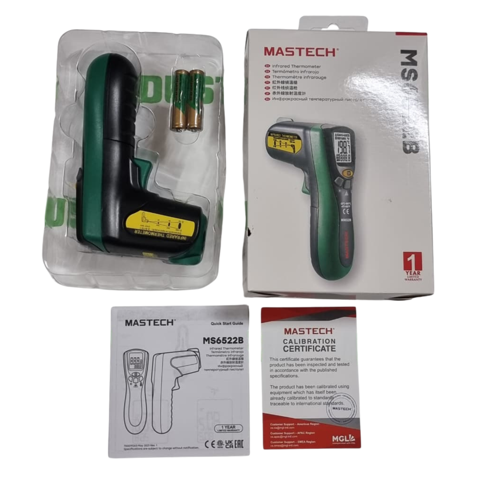 MASTECH MS6522B Non-Contact Infrared Thermometer 500°C