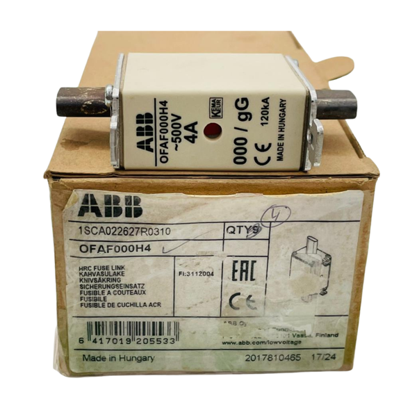 ABB OFAF000H4 Fuse Link 1SCA022627R0310 500V 4A