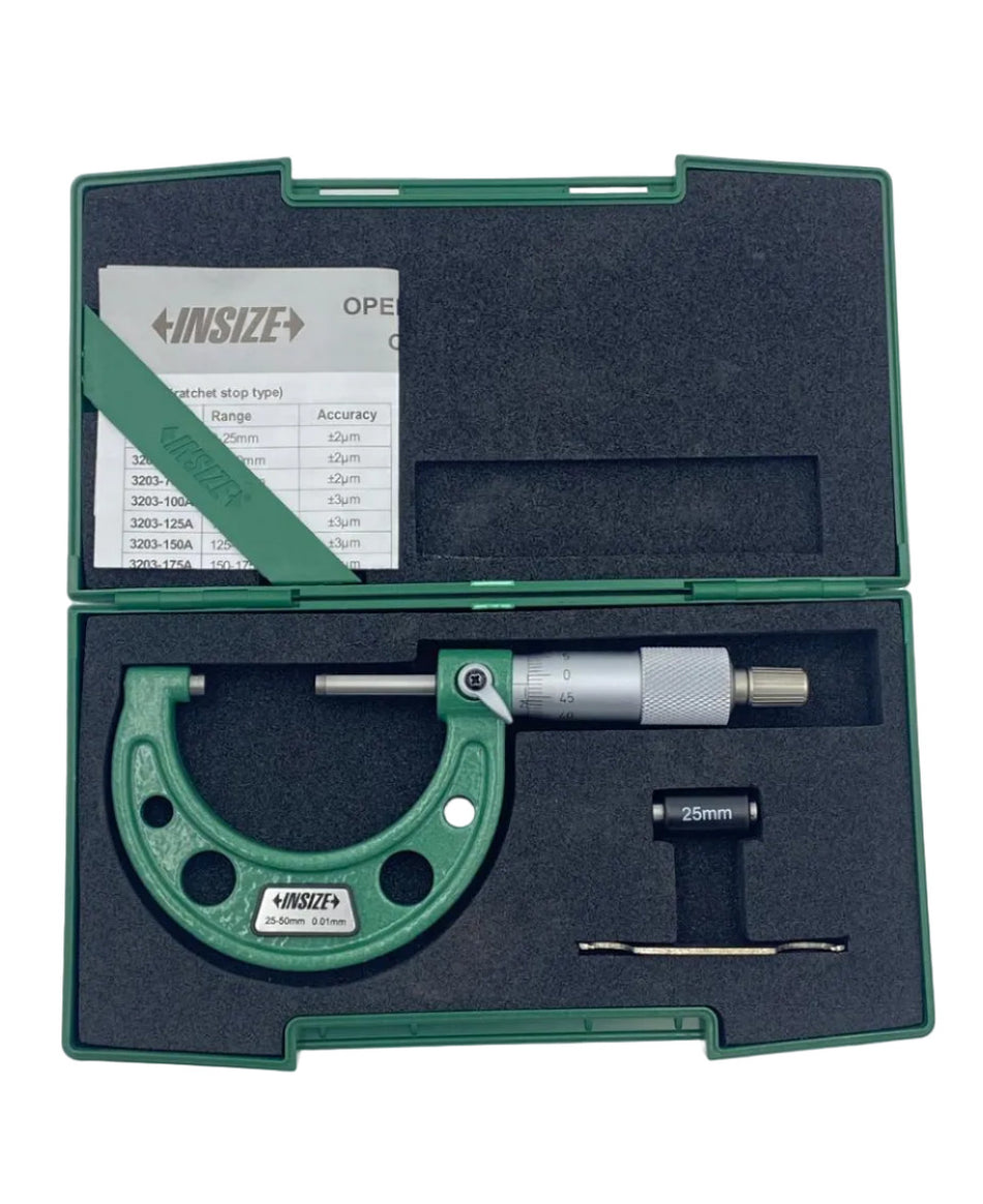 INSIZE 3203-50A Outside Micrometer 25-50x0.01mm