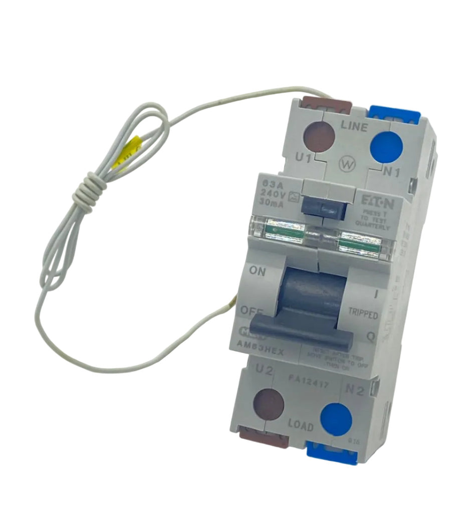 EATON AM63HEX Residual Current Circuit Breaker 2 Pole 63A