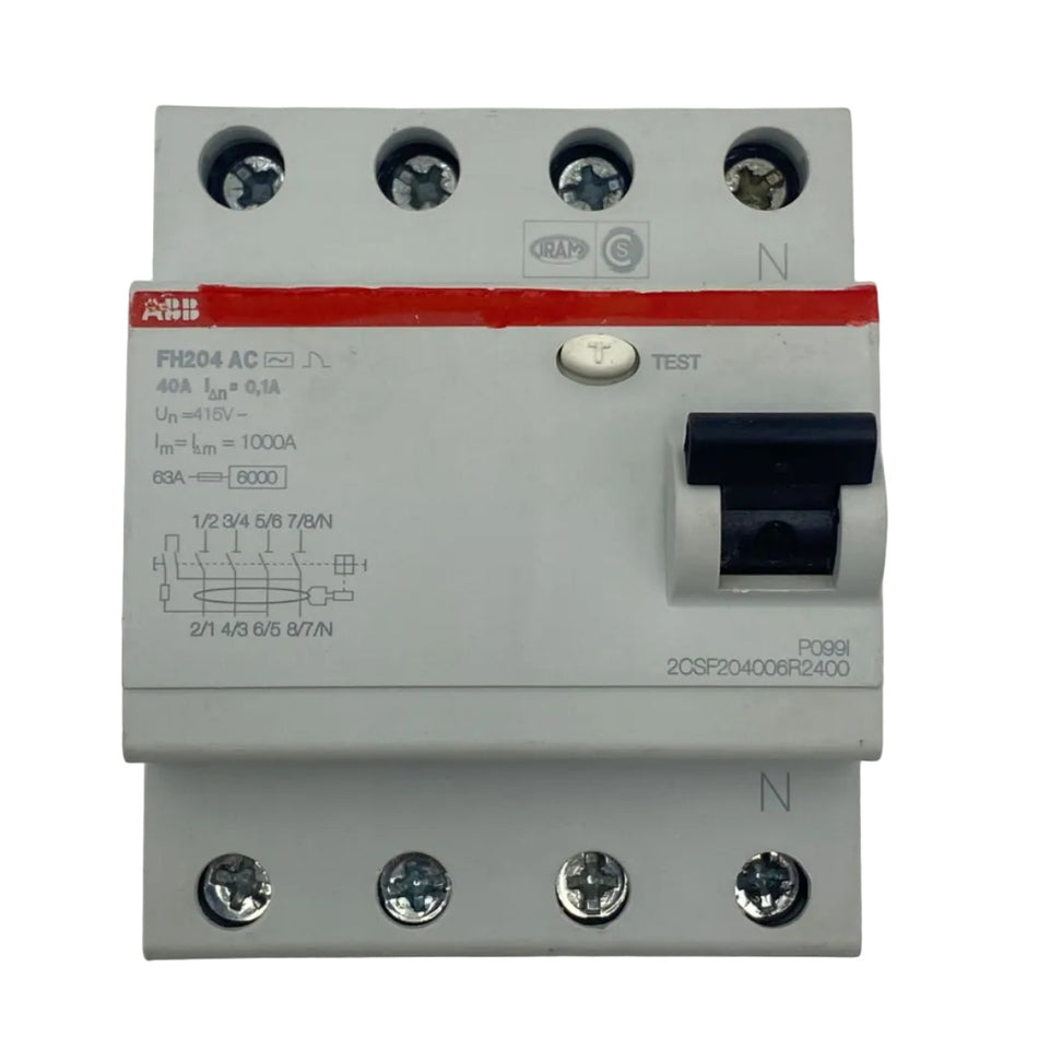 ABB FH204 AC-40A/415V 2CSF204006R2400 Residual Current Circuit Breaker 4 Pole