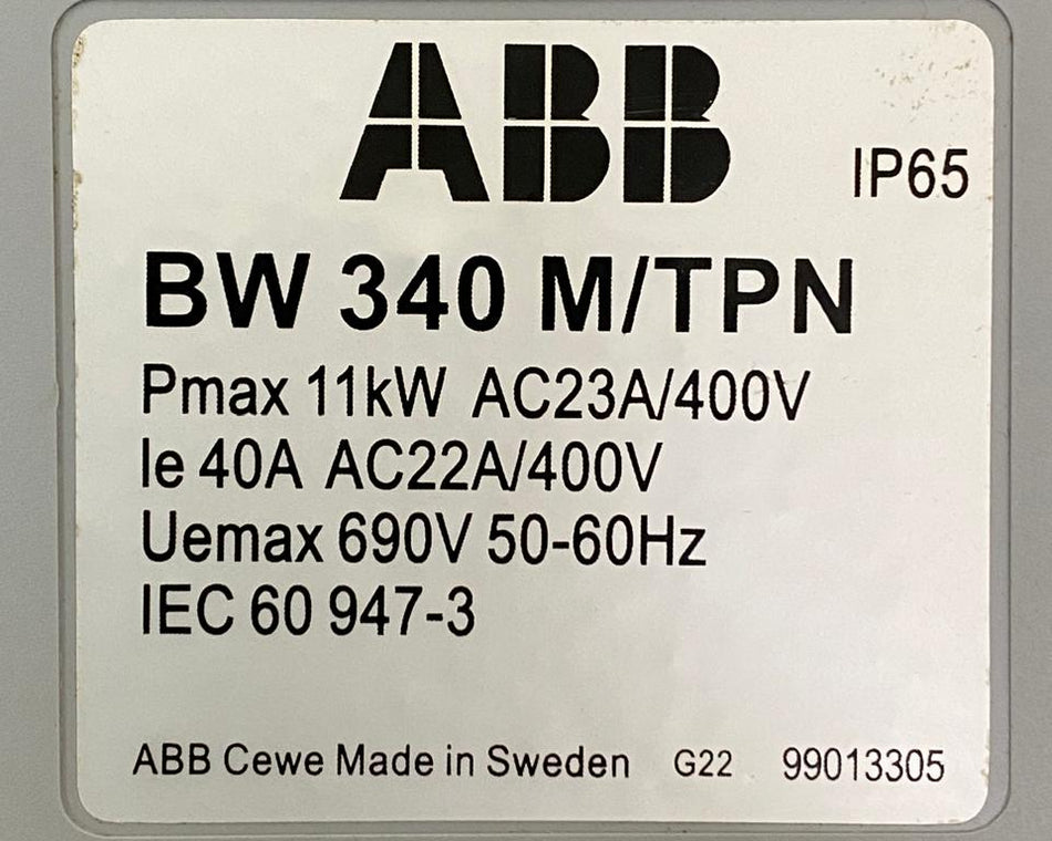 Abb 340 M/TPN Load Break Switch